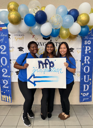 Pictured is Shauntrell Floyd, Binta Patel and Katelyn Griffen at the Nurse-Family Partnership graduation 