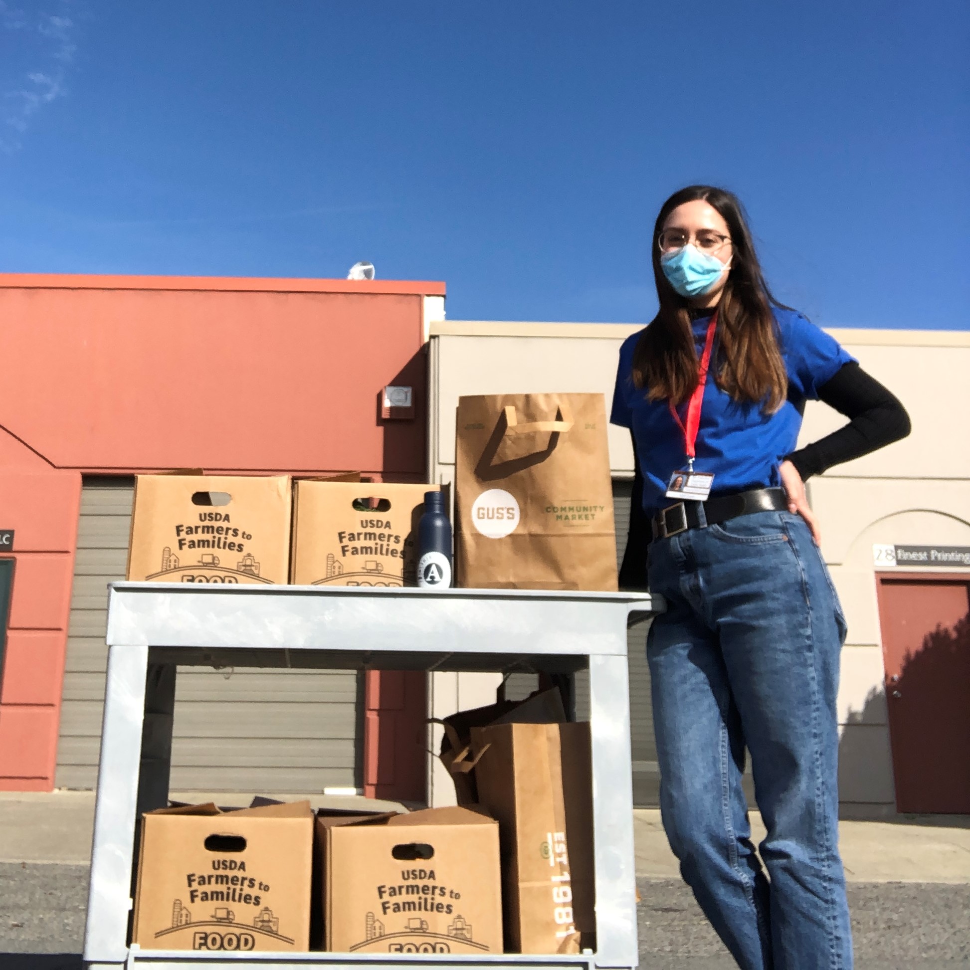 Adelle Kanan preparing for Food Pharmacy with the Food as Medicine Collaborative.