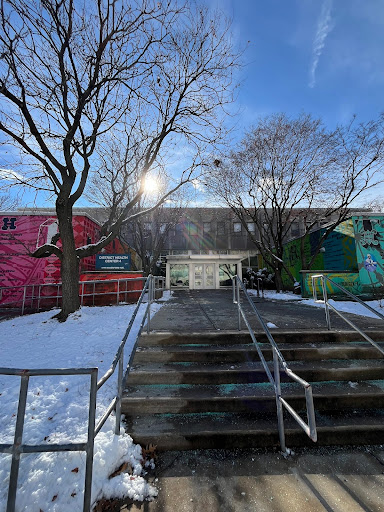 A bright snowy day at health center 4