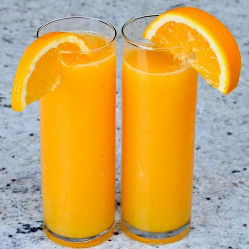 two glasses of orange juice